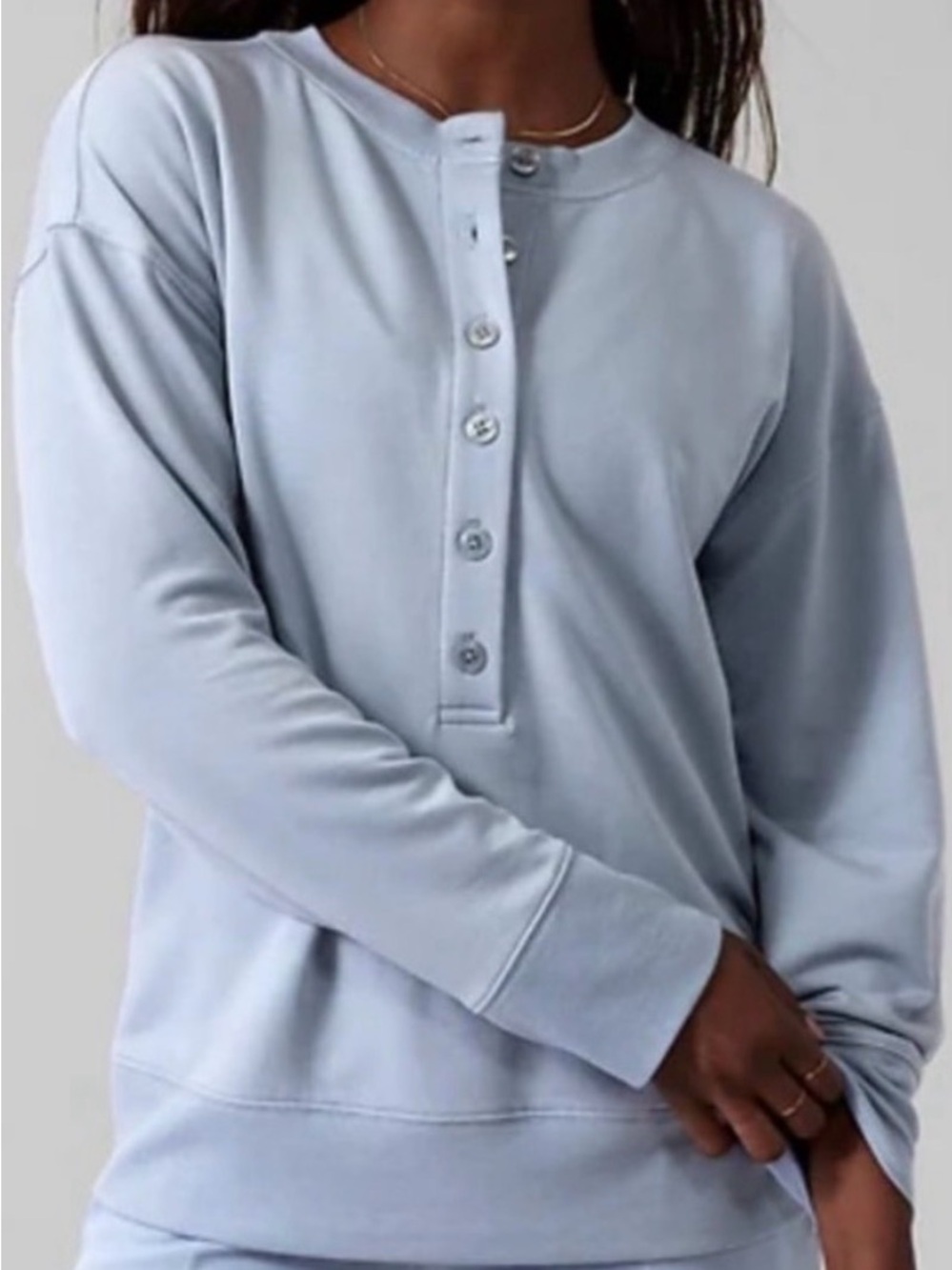 Athleta light blue henly sweater